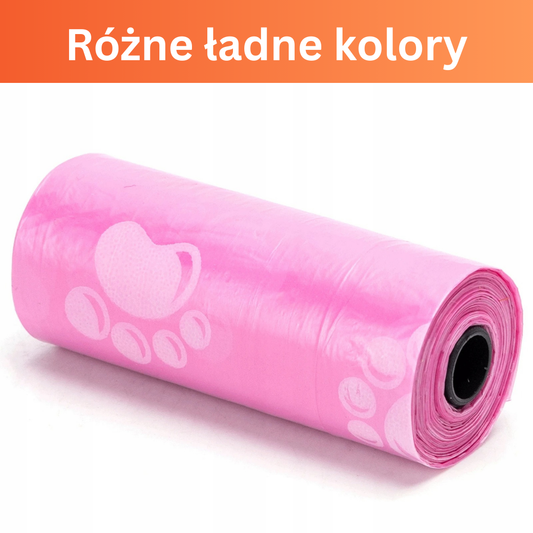 Worki / woreczki na psie odchody – 1215 sztuk (81 rolek) MIX kolorów – zapas na 20 miesięcy